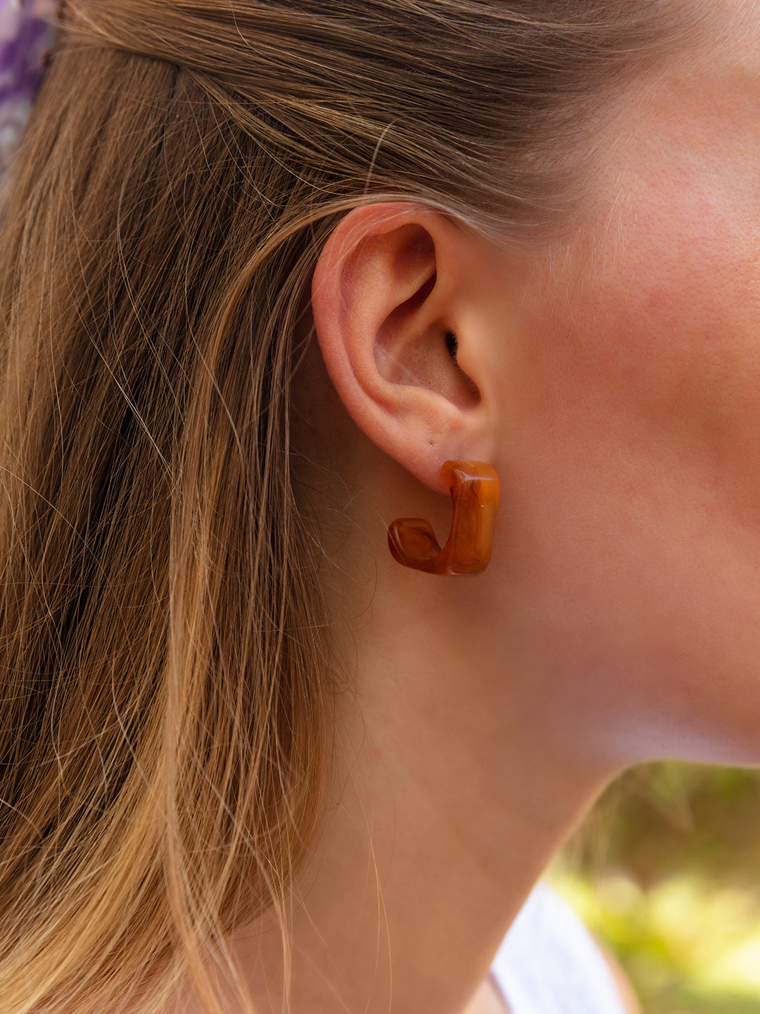 Vintage inspired square hoops