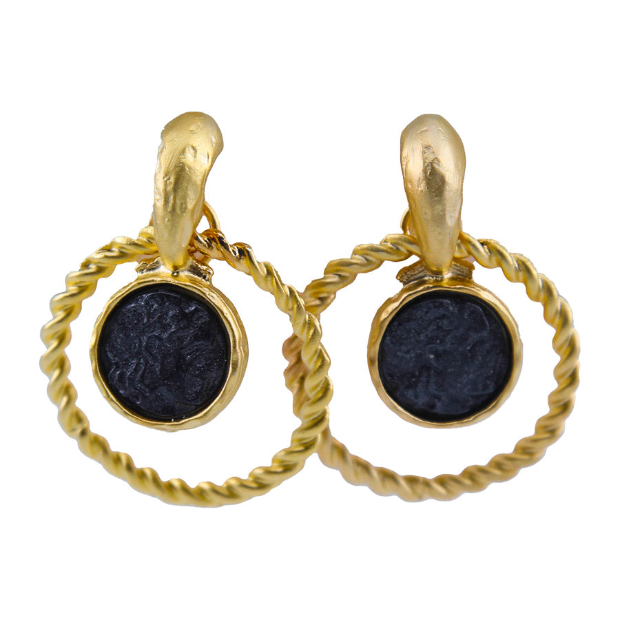 Black Stones Earrings