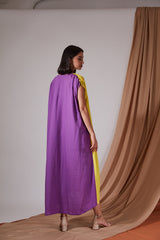 Purple Contrast Kaftan