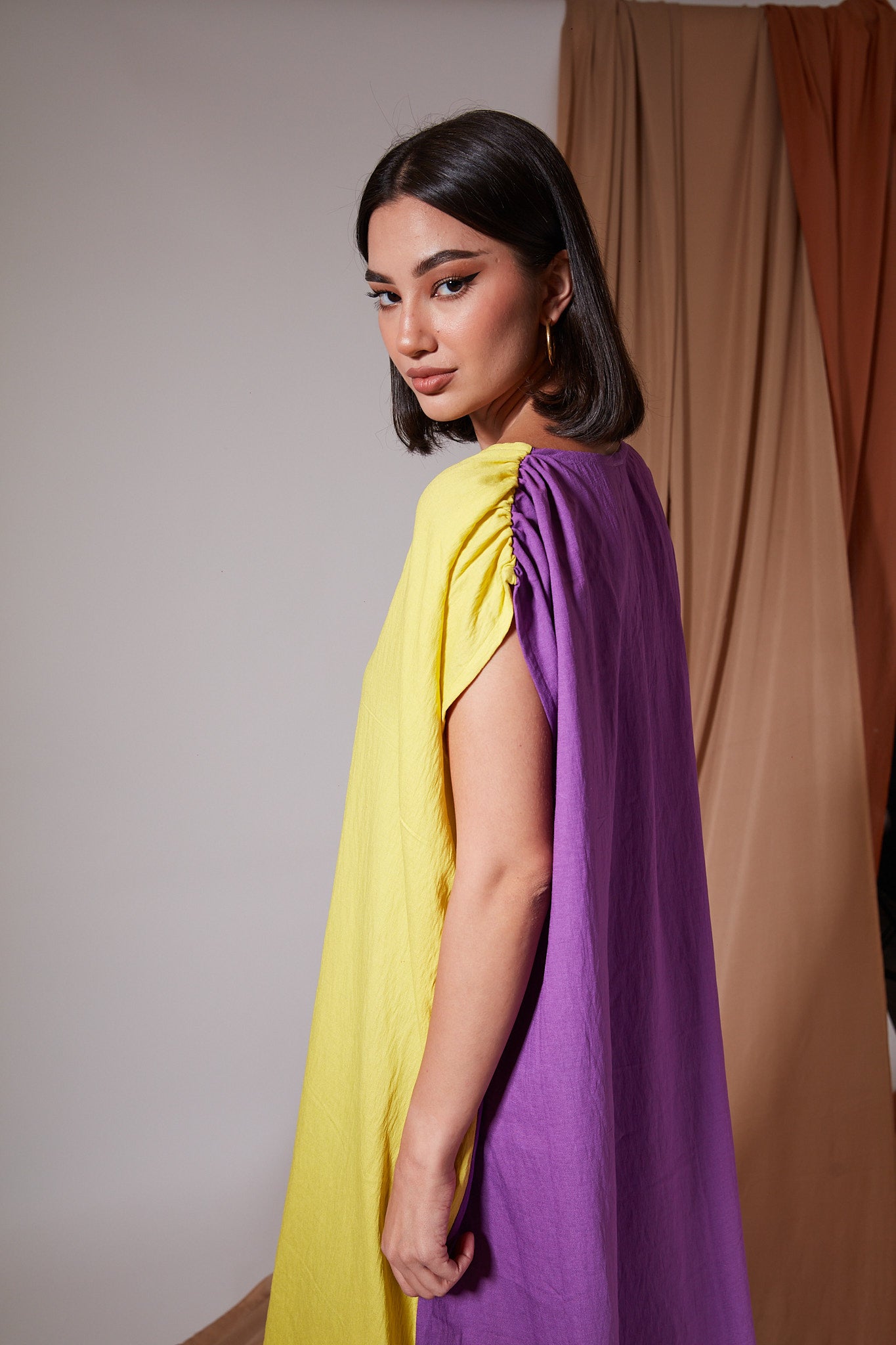 Purple Contrast Kaftan