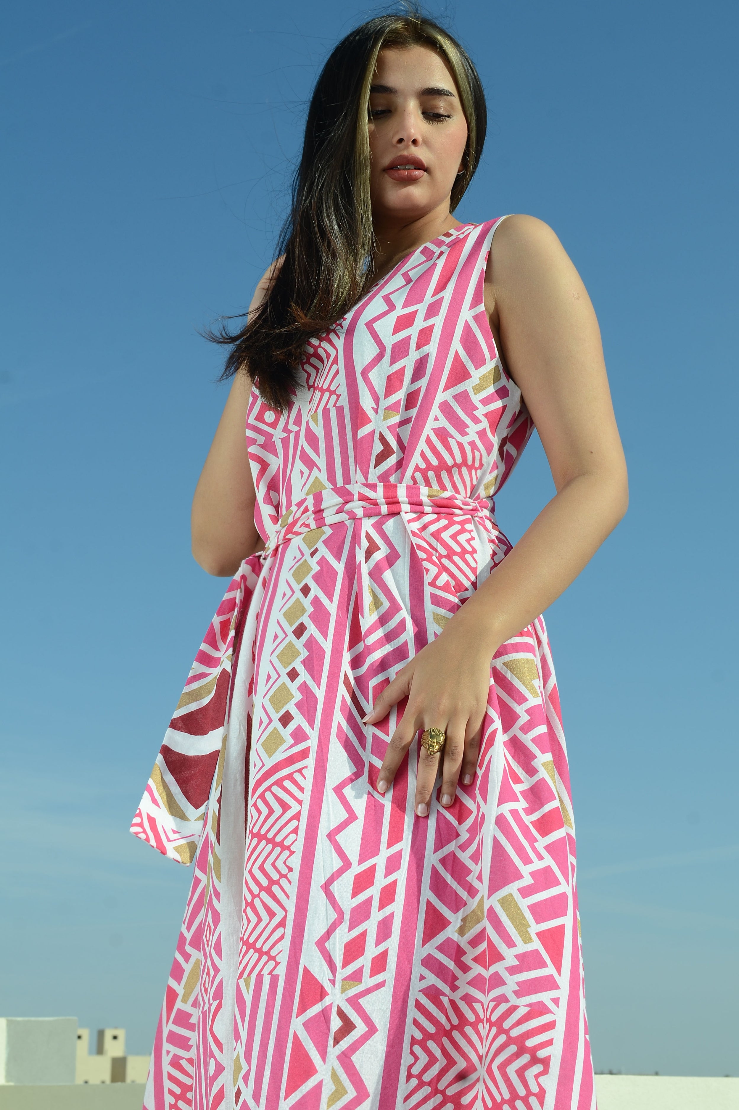 Fuchsia Triangel kaftan