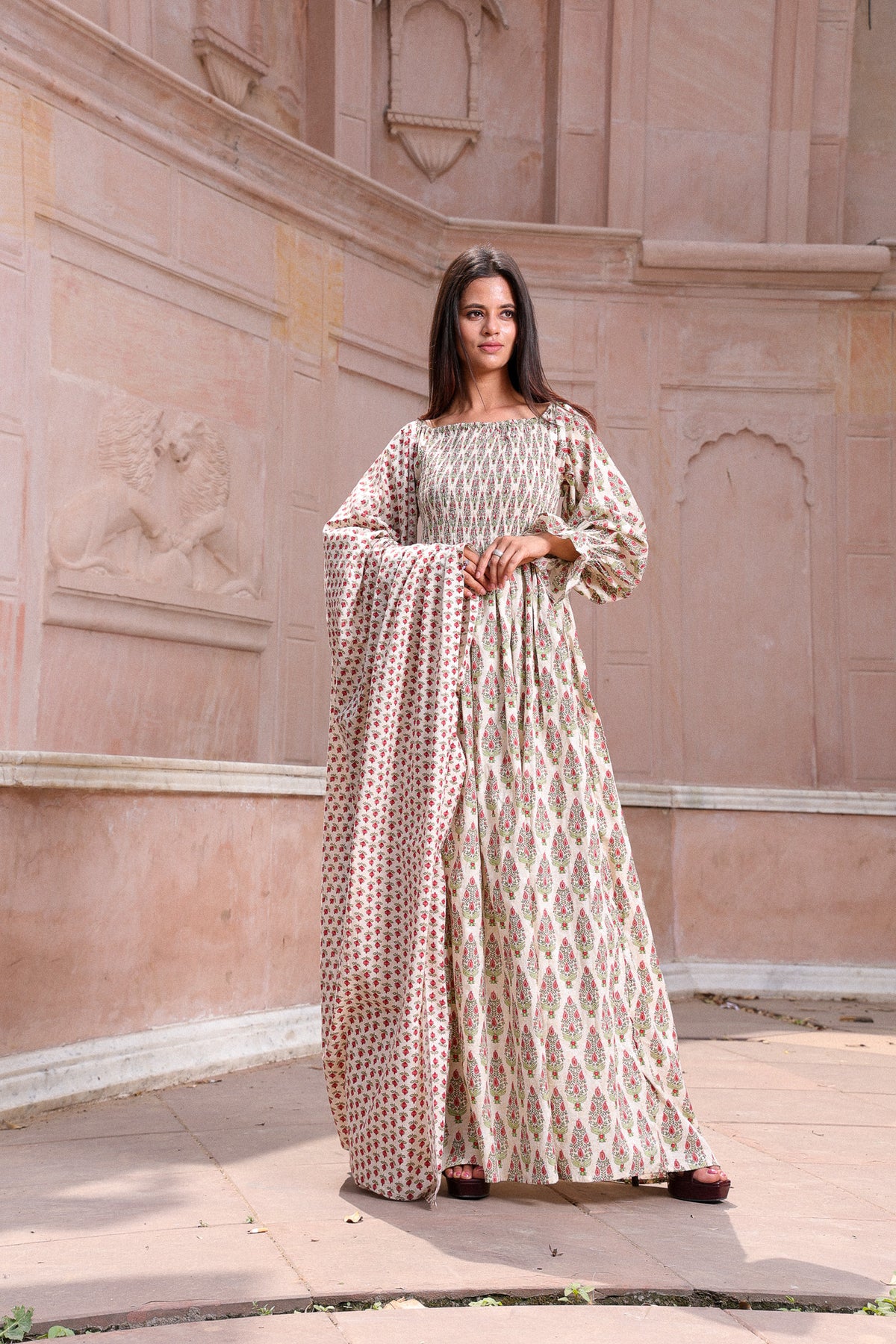 Amira Golden Pine Kaftan