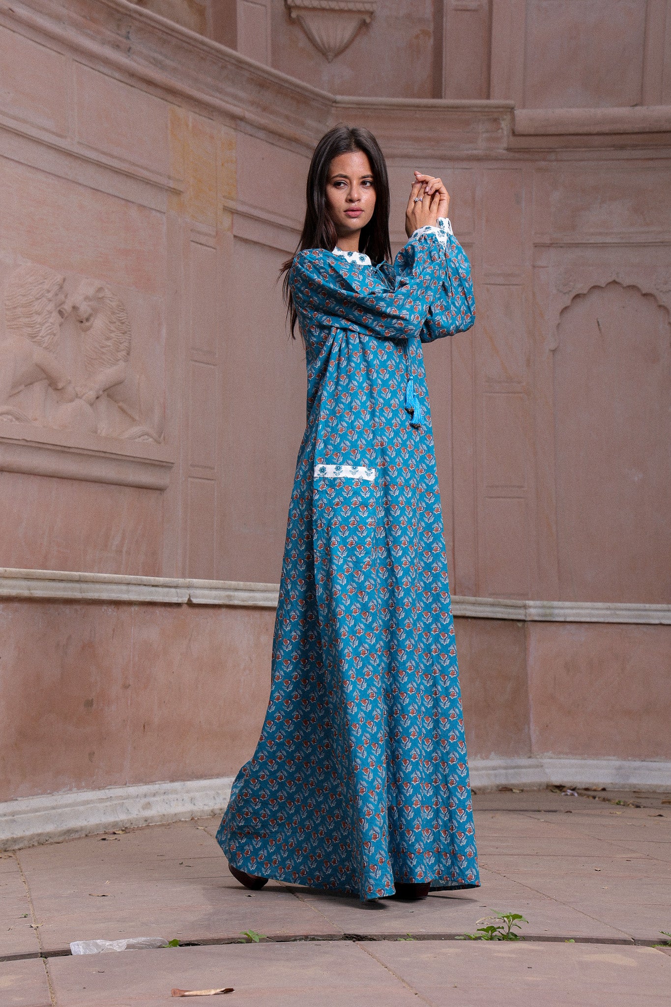 Aria Blue Rose Kaftan