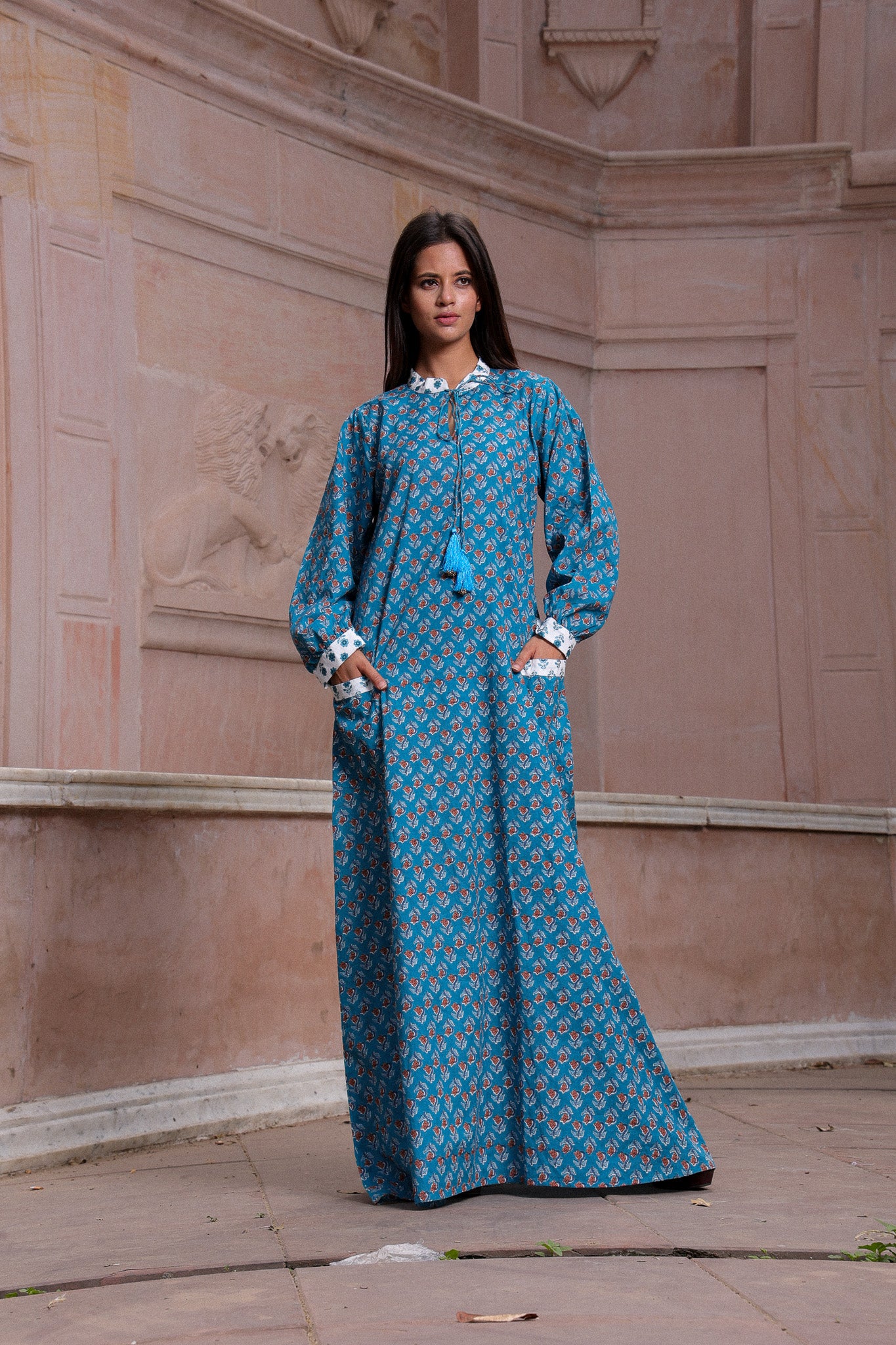 Aria Blue Rose Kaftan