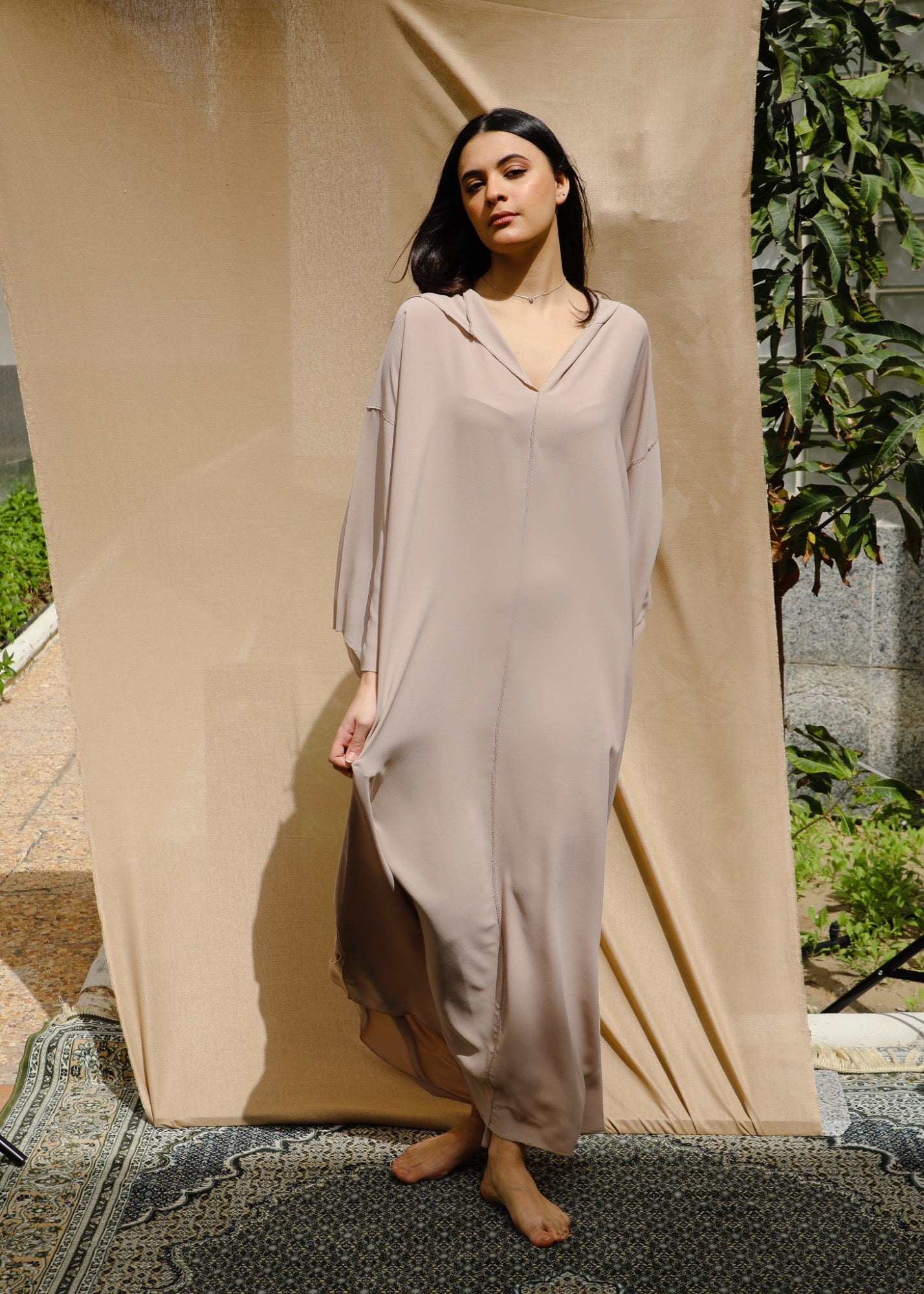 Easy Moroccan Kaftan-Sand