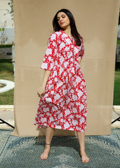 Dahlia Red Kaftan