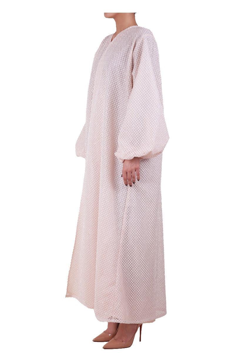 Peach Blossom Glitz Abaya