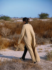 Beige Cardigan with Silver details