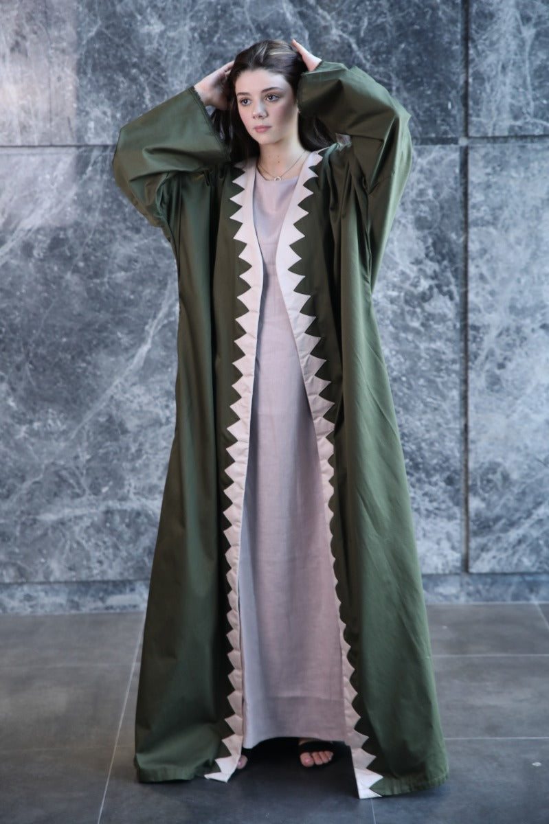 Zigzag Bicolor Abaya