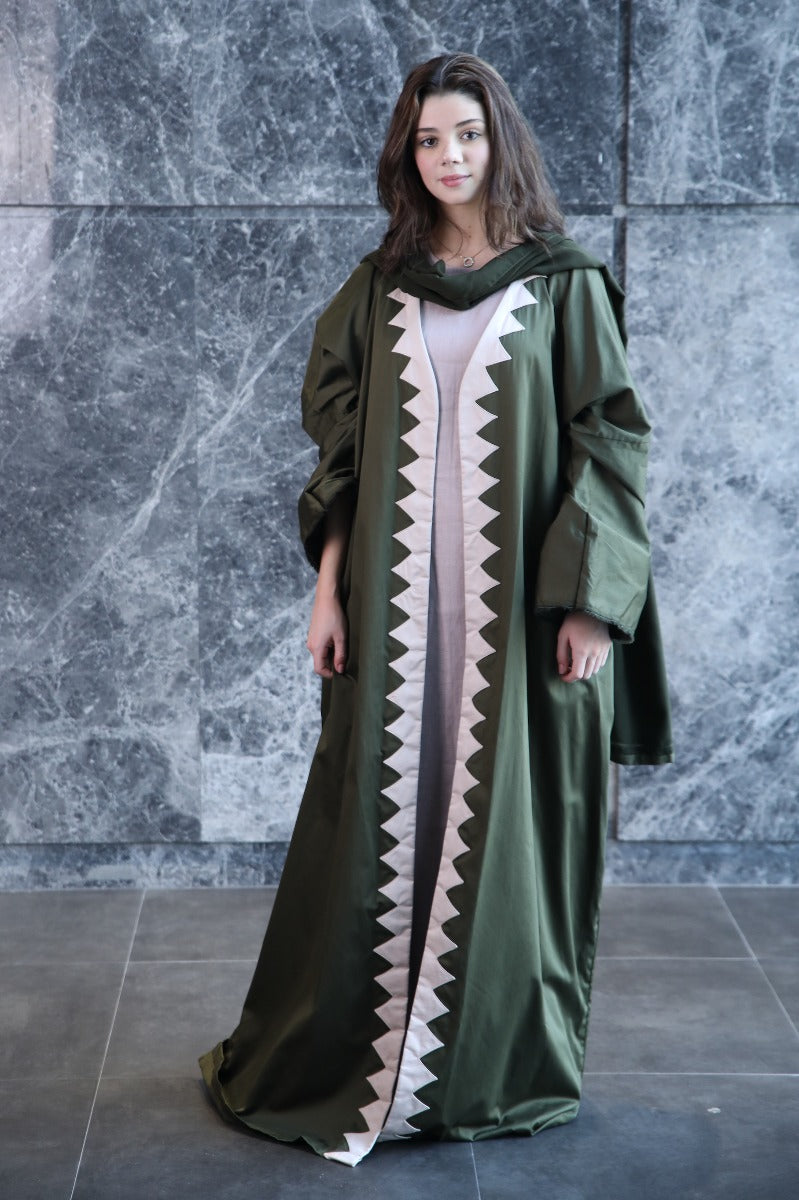 Zigzag Bicolor Abaya