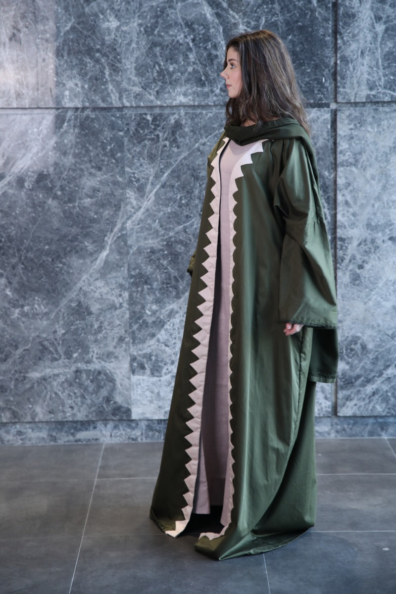 Zigzag Bicolor Abaya