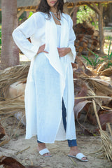 White Linen Abaya