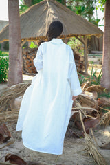 White Linen Abaya