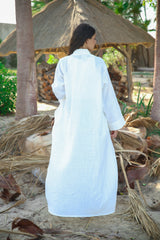 White Linen Abaya