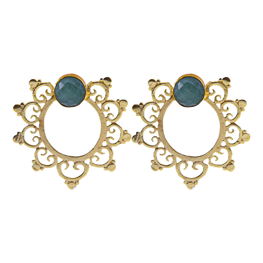 Green Stones Earrings