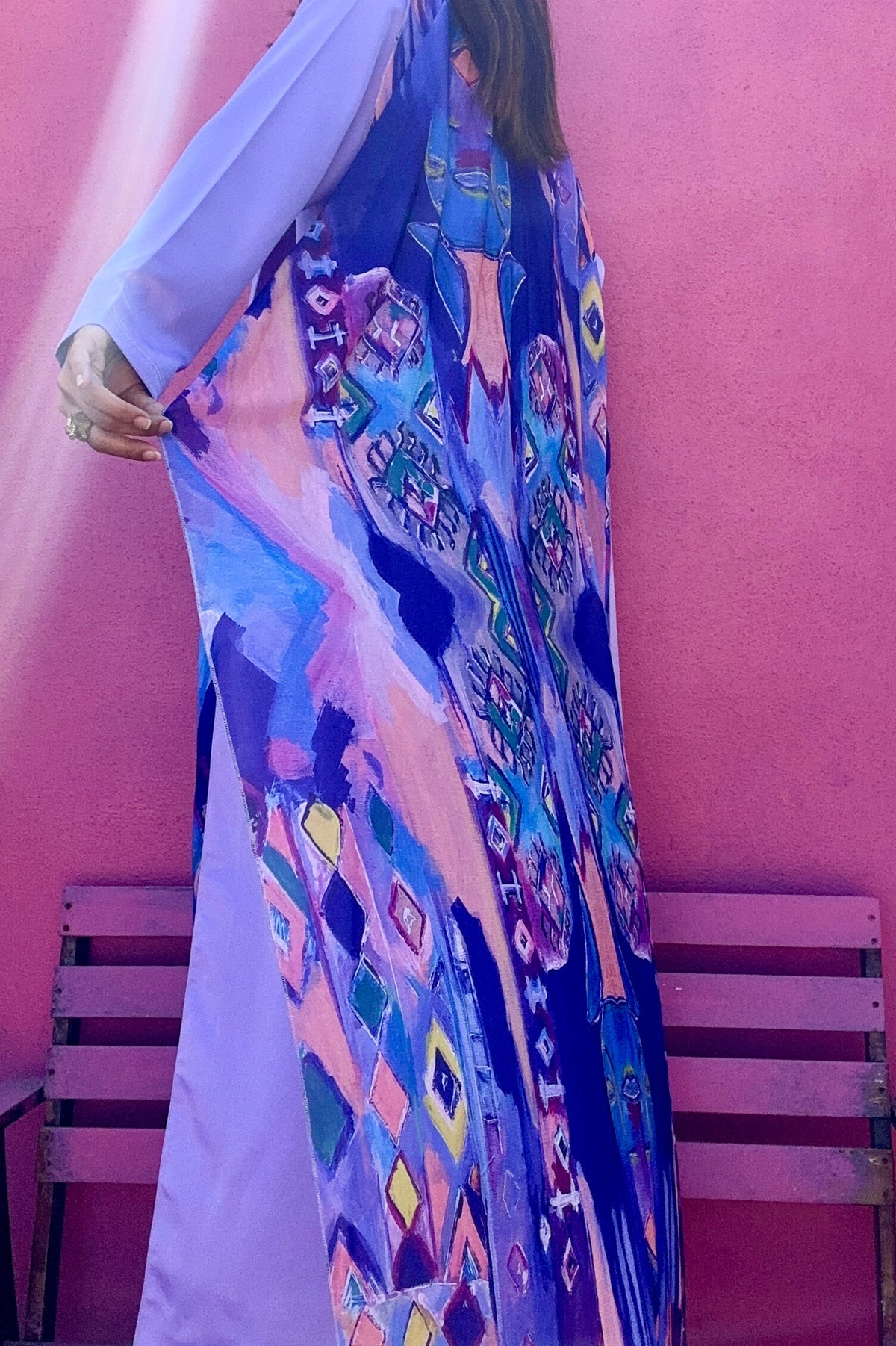 Abstract Sadu Abaya with head scarf