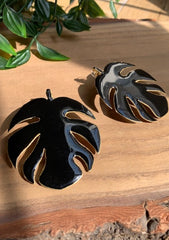 Black Leaf Earring