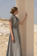 Classic Neckline Kaftan - Sage