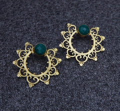 Green Stones Earrings