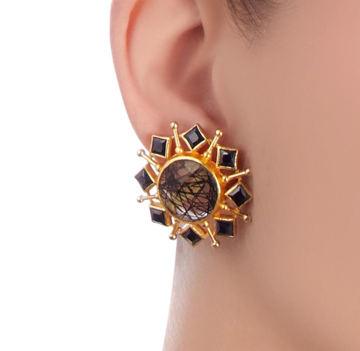 Black Stars Earrings