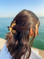 Bow Hair Clip -Classic Brown