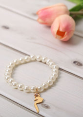 Arabic Letter Pearl Bracelet