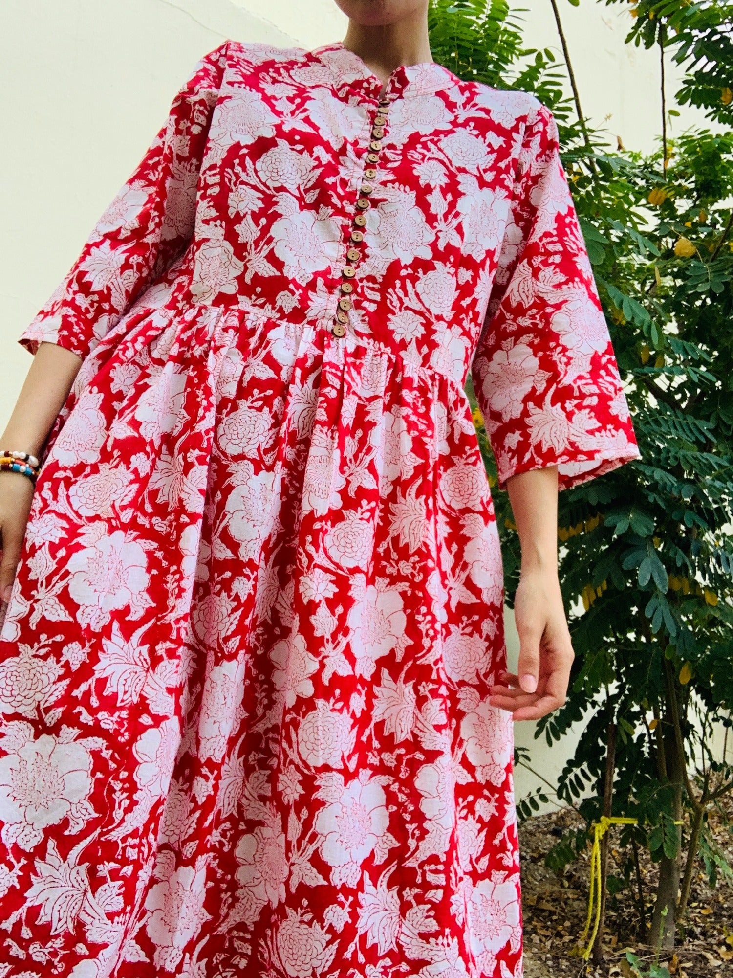 Dahlia Red Kaftan