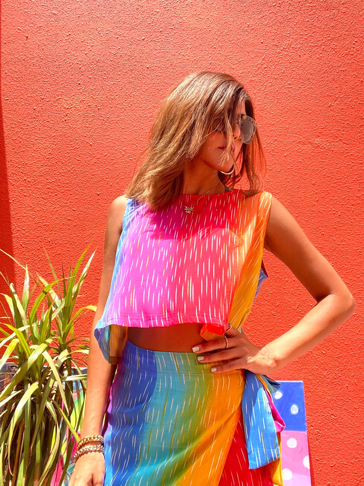 Rainbow wrap Skirt and Top