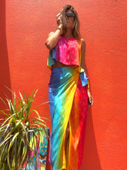 Rainbow wrap Skirt and Top