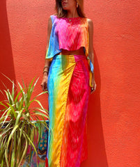 Rainbow wrap Skirt and Top