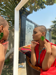 Green Leaf Earring