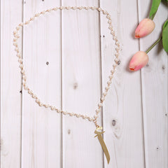 Arabic Letter Pearl Necklace