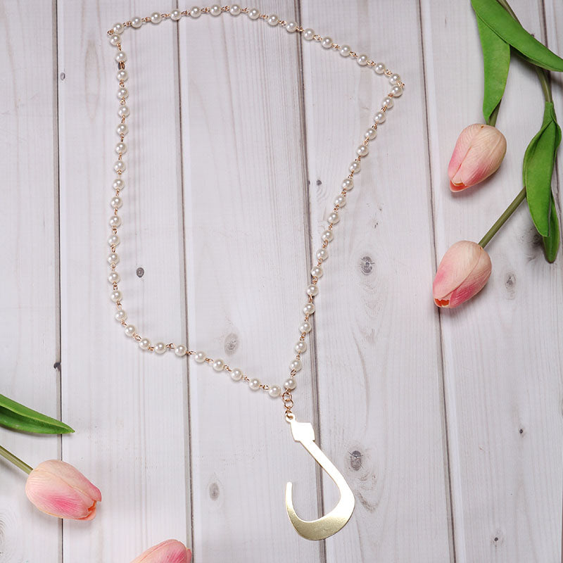 Arabic Letter Pearl Necklace