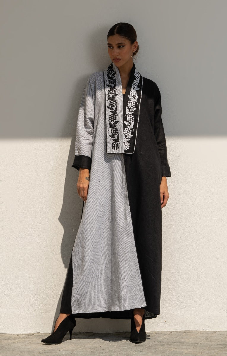 Yin Yang Abaya with dress set