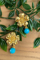 Turquoise Flora Earring