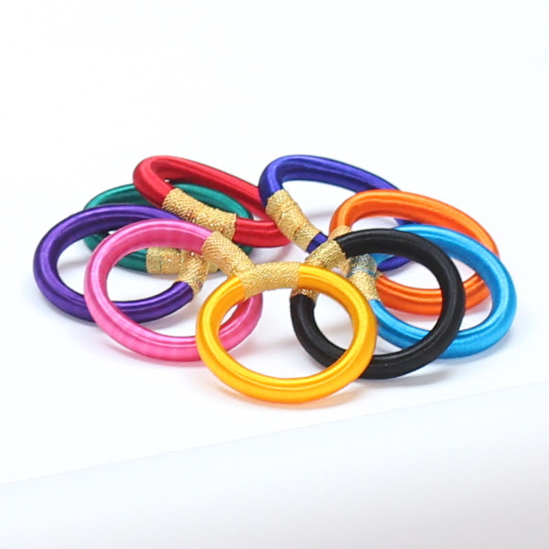 Wide Silk thread bracelet